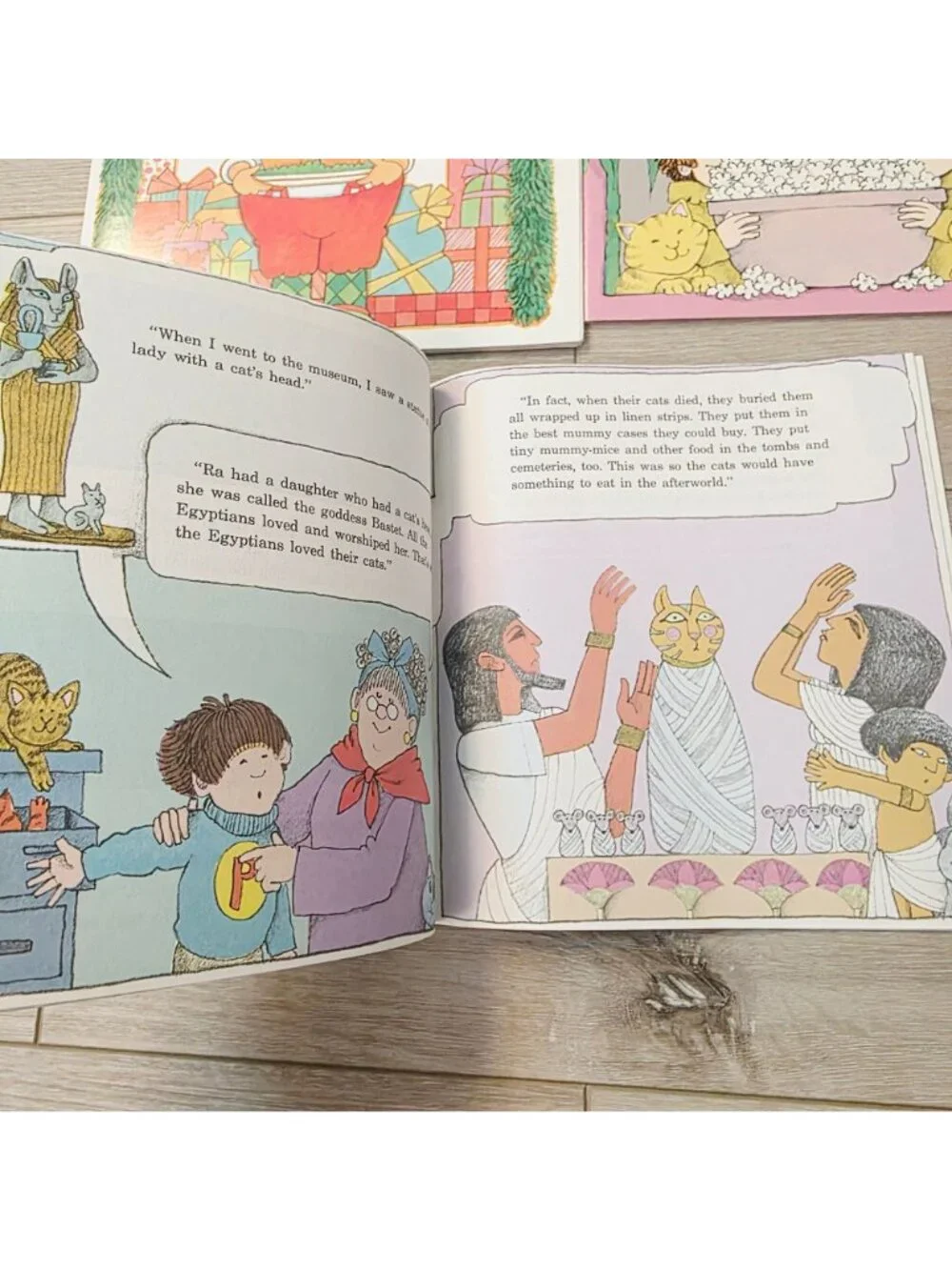 3 Vtg Tomie De Paola Kid Books Popcorn Kids Cat Guess Who's Santa's for Dinner